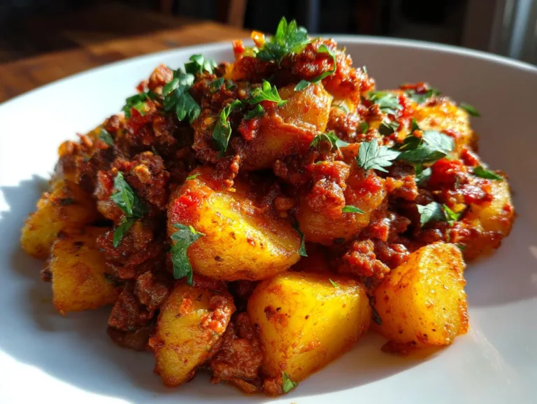 High Protein Ground Beef Potatoes