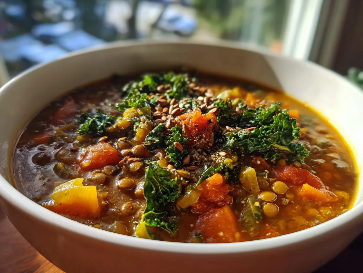 High Protein Lentil Soup with 15g Protein Per Bowl