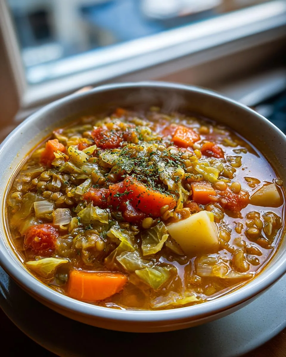 Lentil Cabbage Soup - detail 3