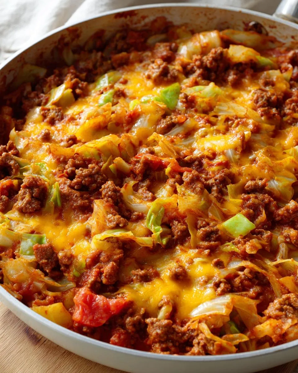 Low Carb Cabbage Casserole - detail 1