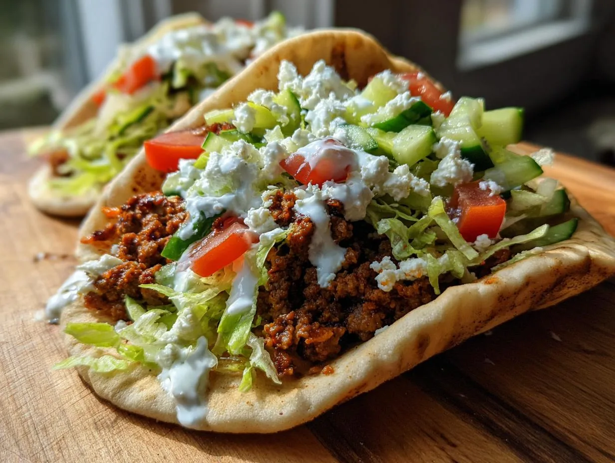 25-Minute Mediterranean Ground Beef Pita Pockets That Wow