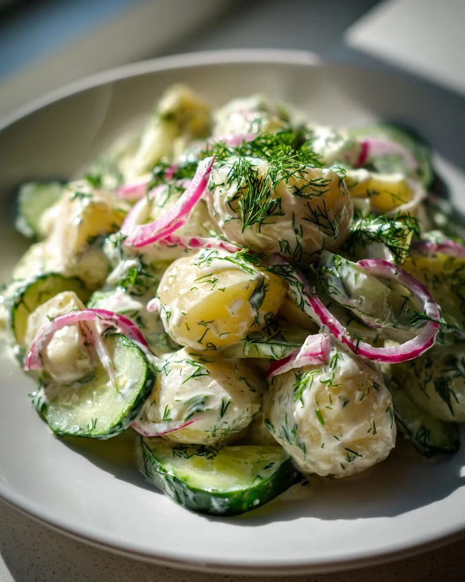 Potato Cucumber Salad Creamy Dill - detail 5