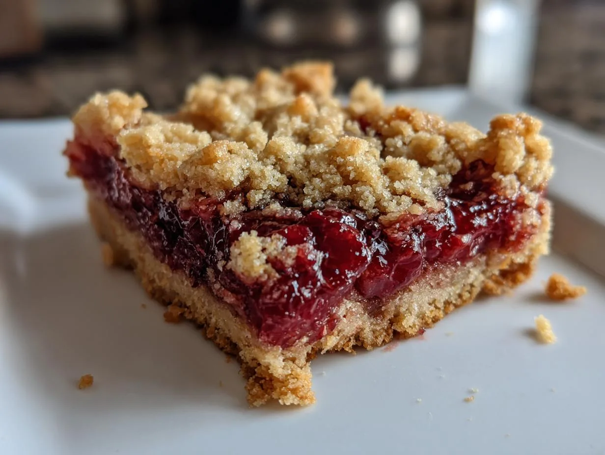 15-Minute Quick Cherry Crumble Bars Recipe That Wows