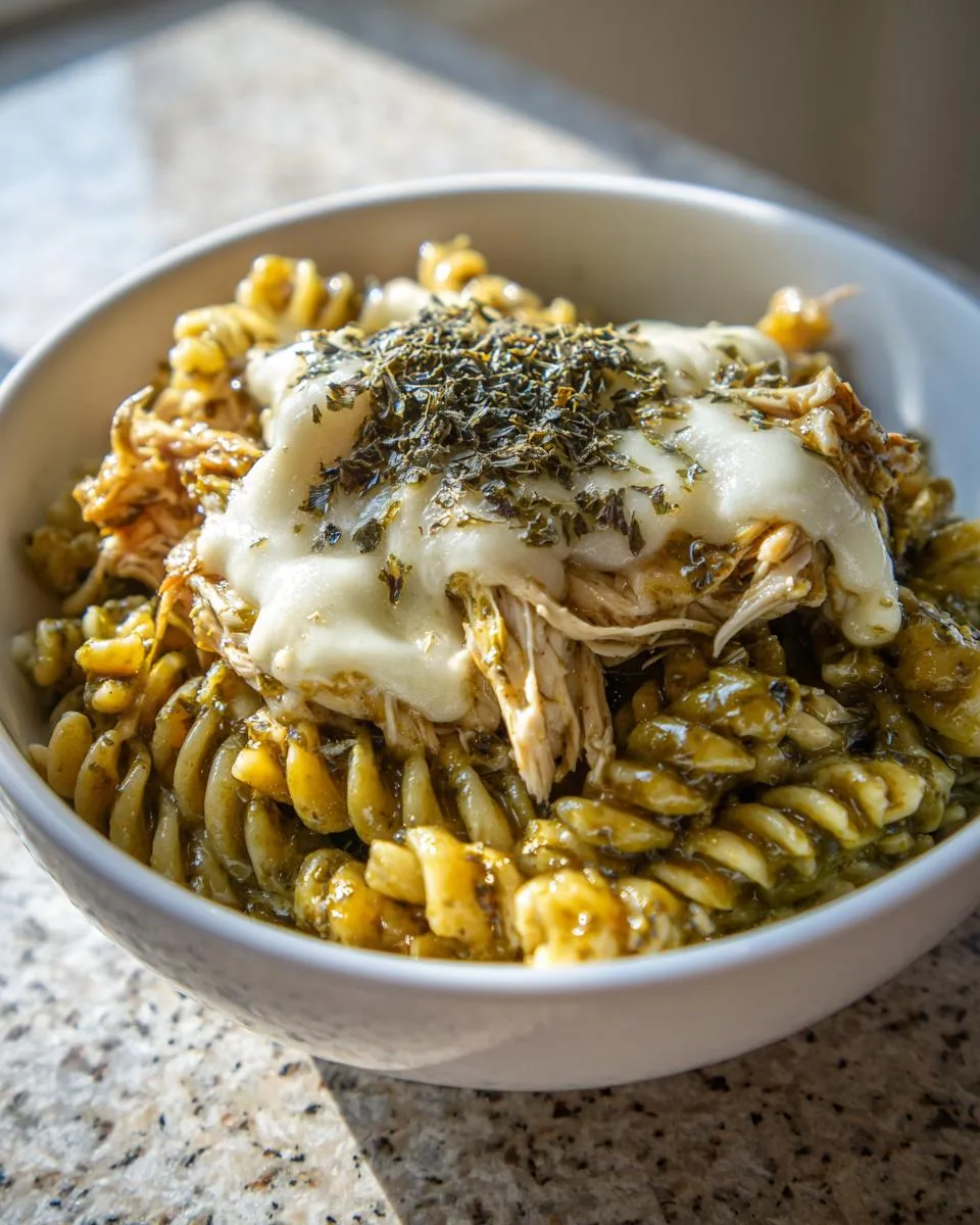 Slow Cooker Pesto Chicken Pasta - detail 5