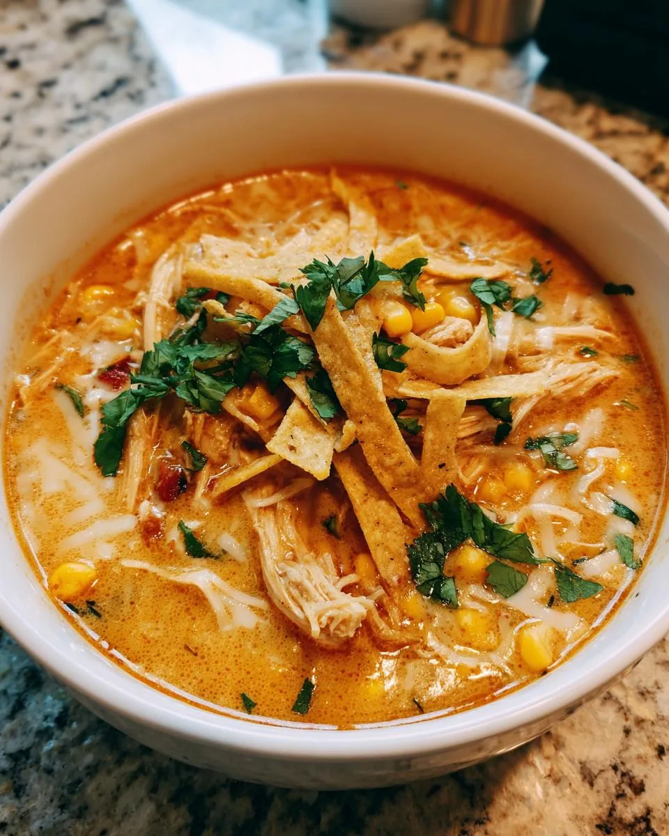 Southwestern Chicken Tortilla soup - detail 5