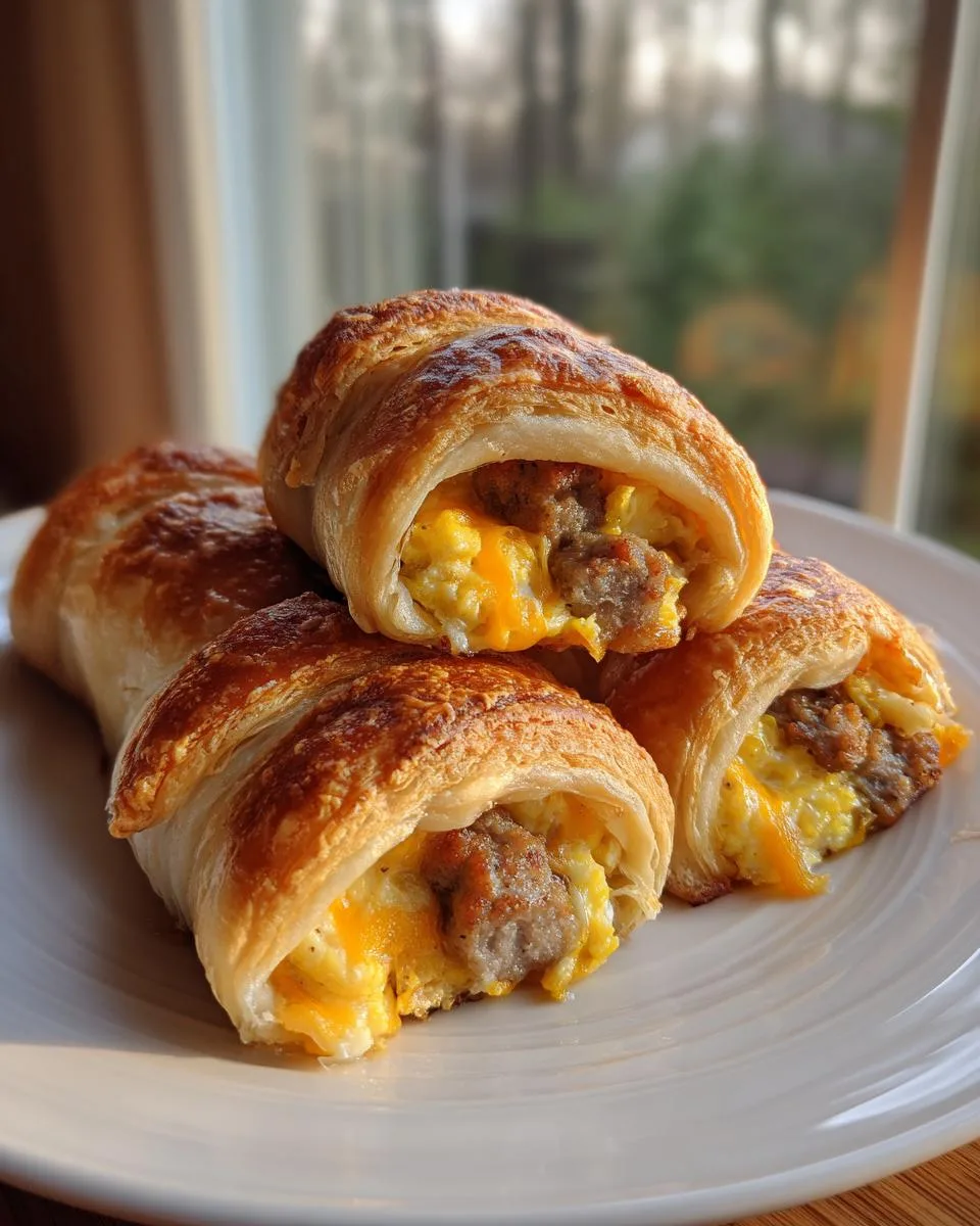 sausage egg breakfast rolls - detail 1