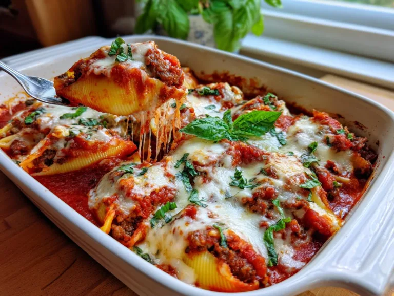 Beef Stuffed Shells Creamy Ricotta