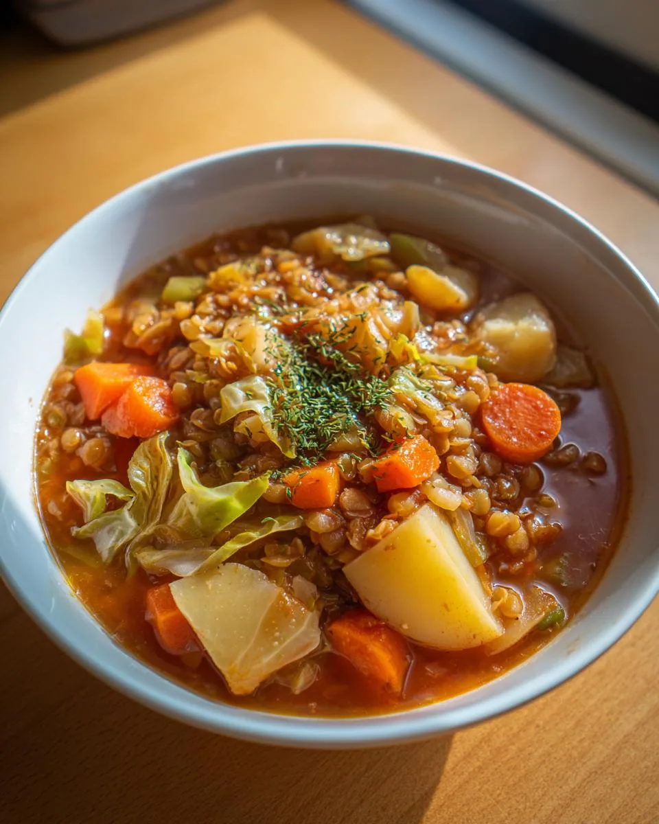 Cabbage Lentil Soup - detail 4
