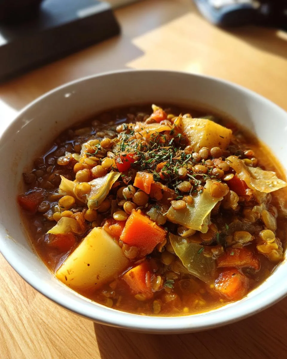 Cabbage Lentil Soup - detail 5