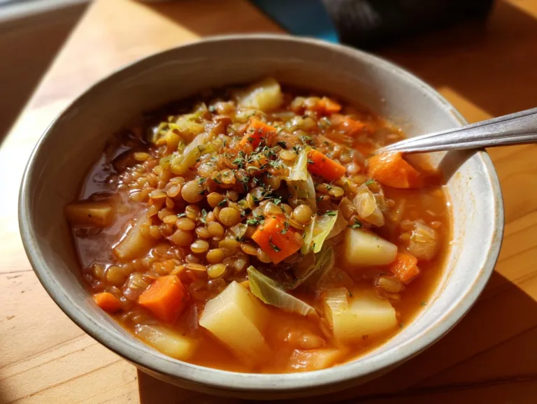 Cabbage Lentil Soup