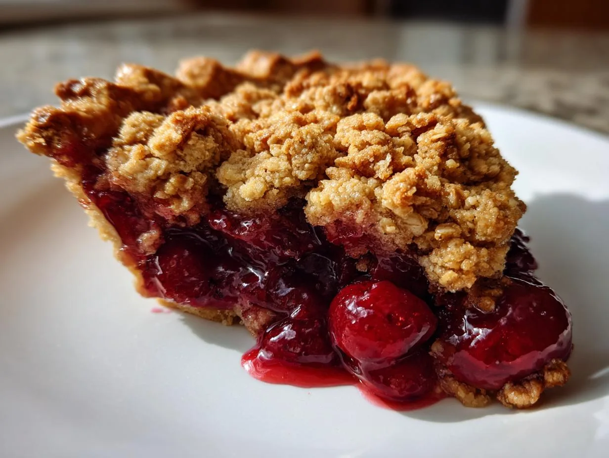 5-Ingredient Cherry Crumble Pie Recipe That Melts Hearts