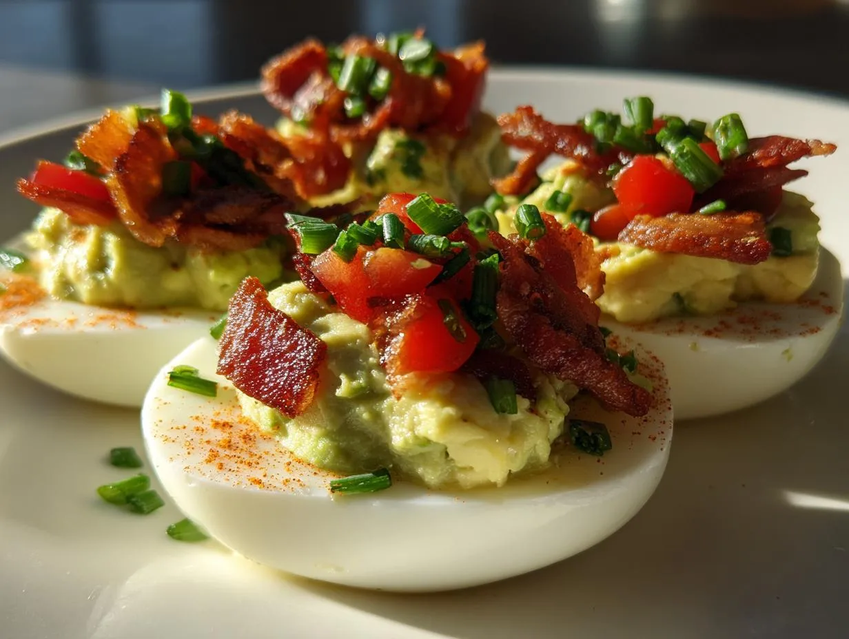 Irresistible Deviled Eggs With Avocado And Chives in 30 Minutes