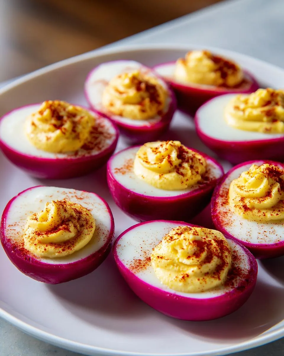 Deviled Eggs With Beet Juice - detail 4