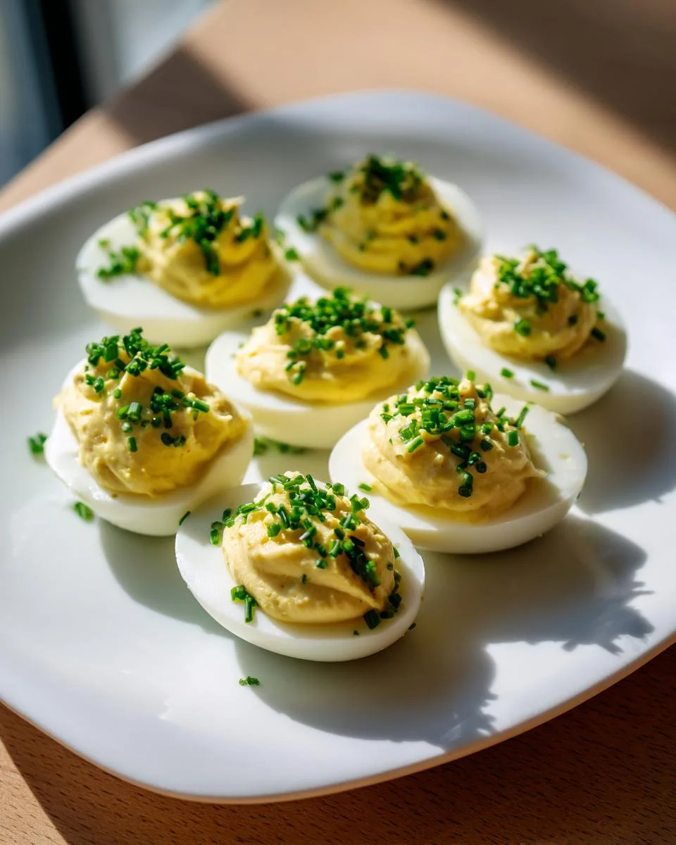 Deviled Eggs With Chives And Dill - detail 3
