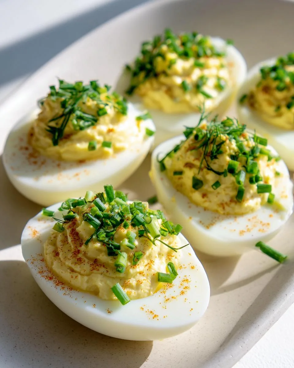 Deviled Eggs With Chives And Dill - detail 4