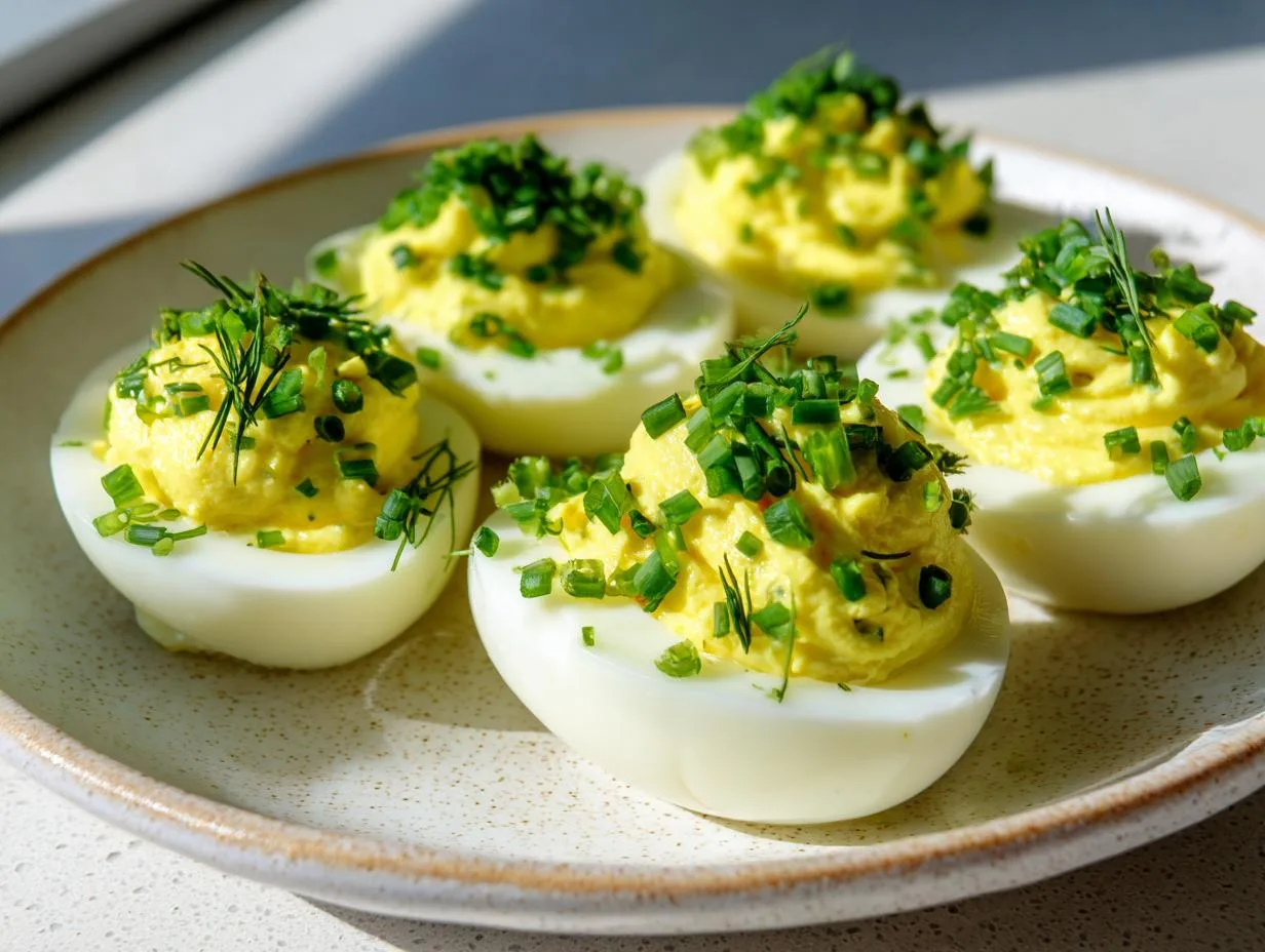 Creamy Deviled Eggs With Chives And Dill – 6 Simple Steps