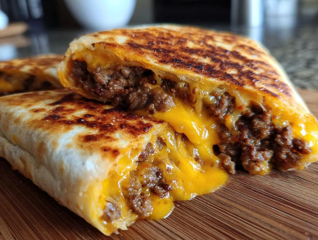Irresistible Grilled Cheese Burrito with 3 Cheesy Layers