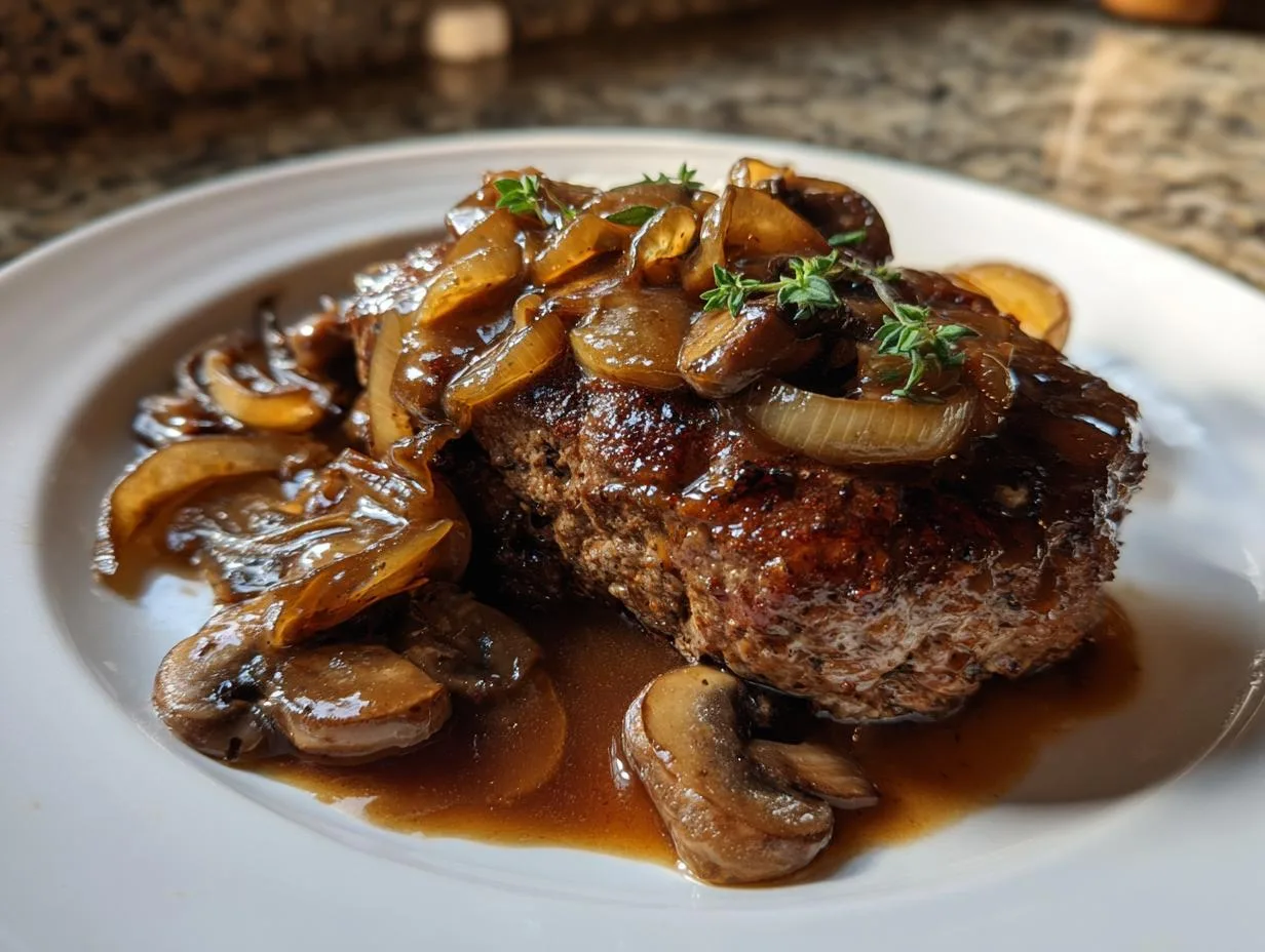 Juicy Hamburger Steak Savory Brown in 30 Minutes