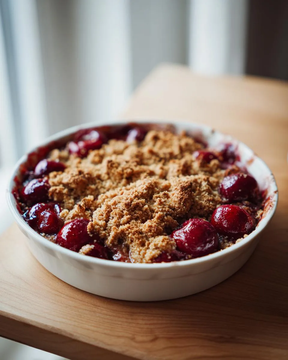 Healthy Cherry Oat Crumble - detail 2