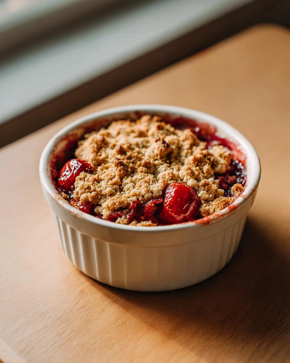 Healthy Cherry Oat Crumble - detail 3