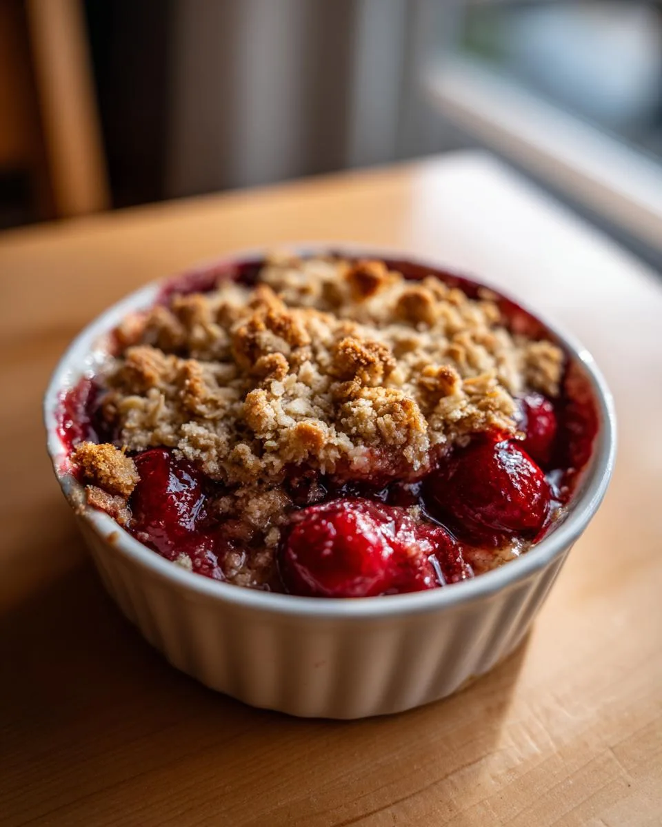 Healthy Cherry Oat Crumble - detail 4