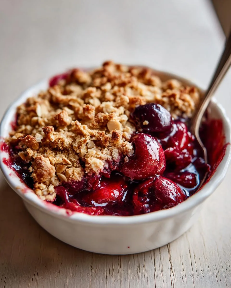 Healthy Cherry Oat Crumble - detail 5