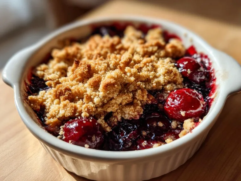 Healthy Cherry Oat Crumble