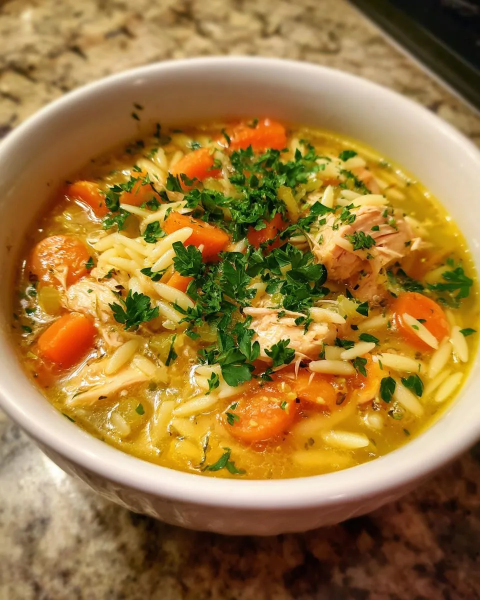 Lemon Chicken Orzo Soup - detail 4