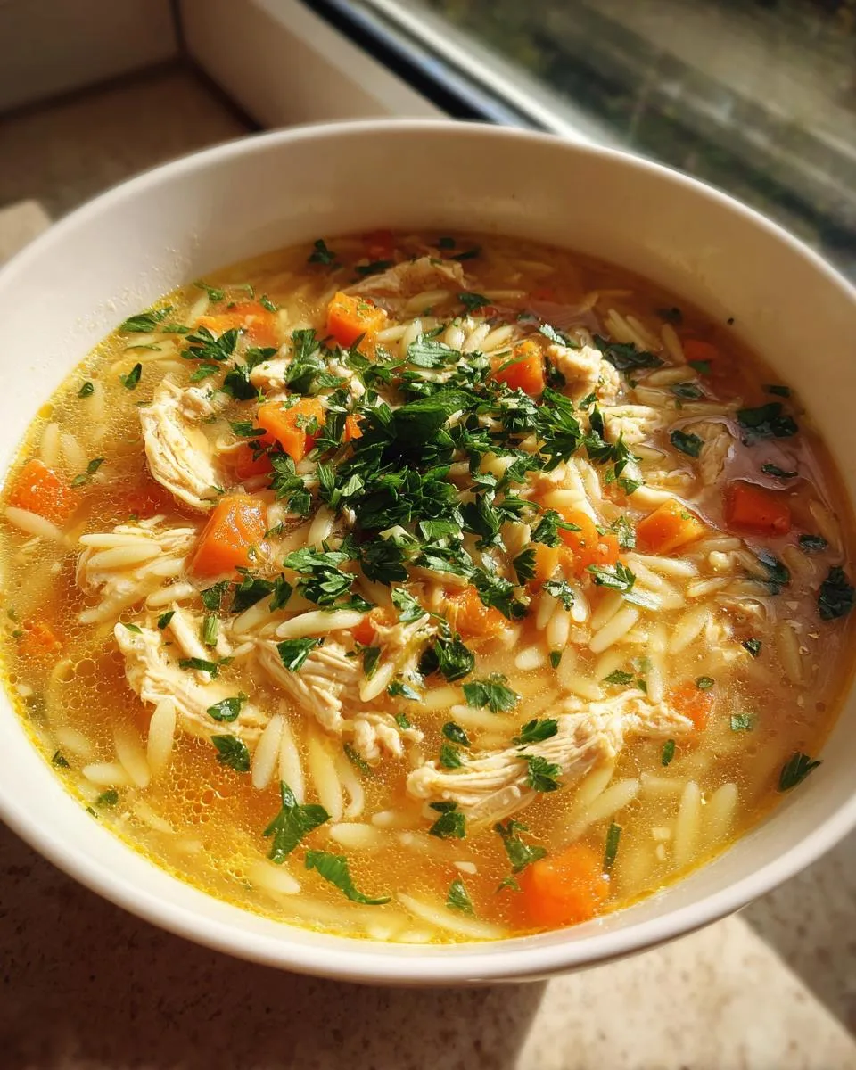 Lemon Chicken Orzo Soup - detail 5