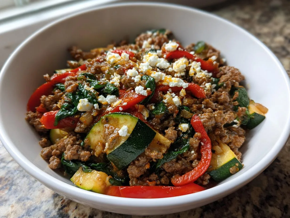Ultimate Mediterranean Ground Beef Stir Fry in Just 30 Minutes
