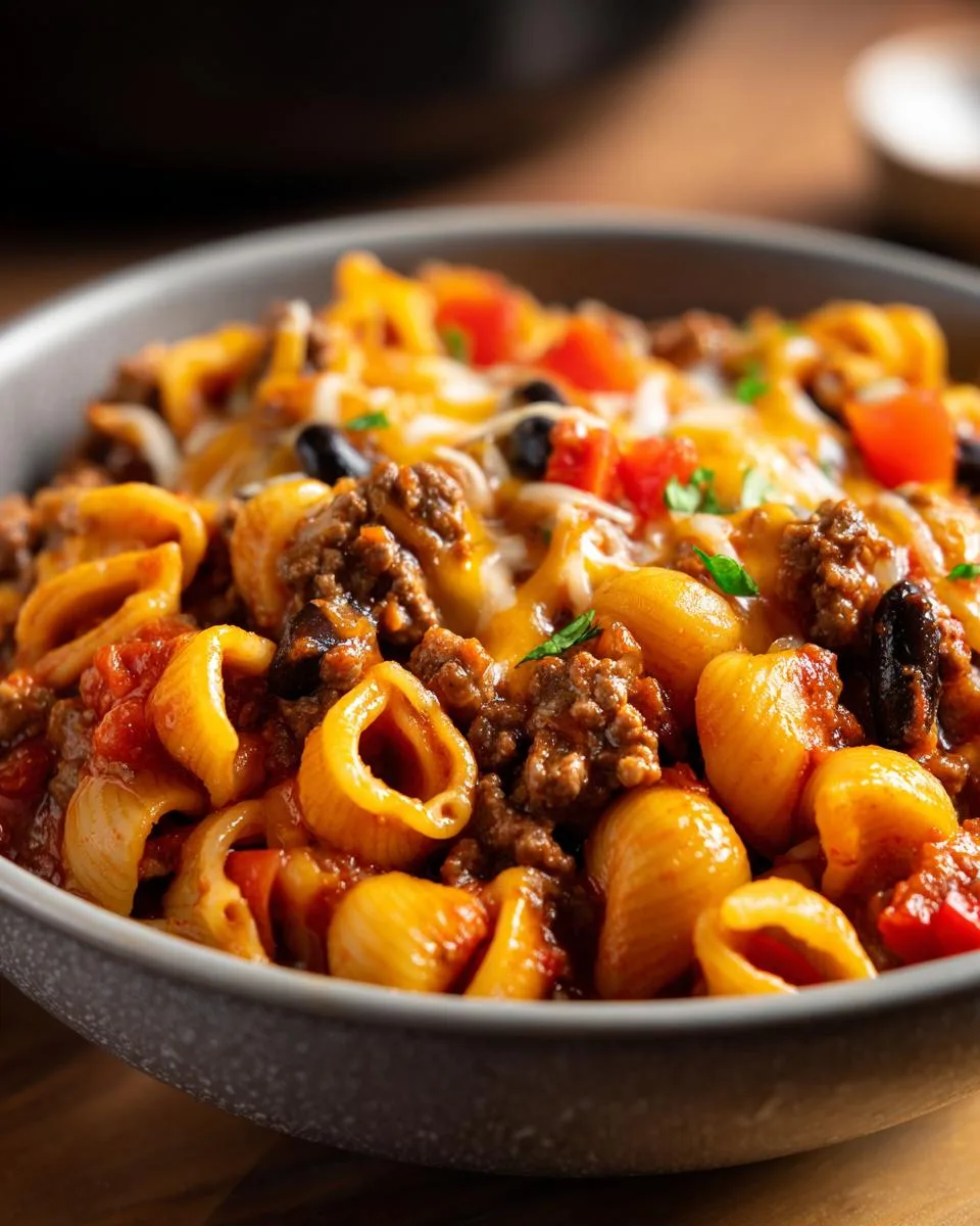 One Pot Beef Taco Pasta - detail 3