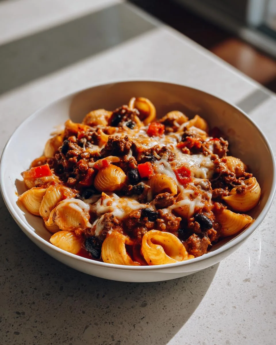 One Pot Beef Taco Pasta - detail 4