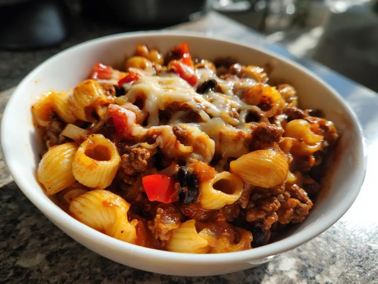 One Pot Beef Taco Pasta