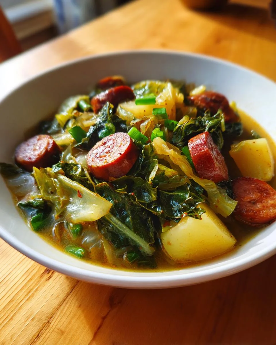 Smoked Sausage Cabbage Soup - detail 1