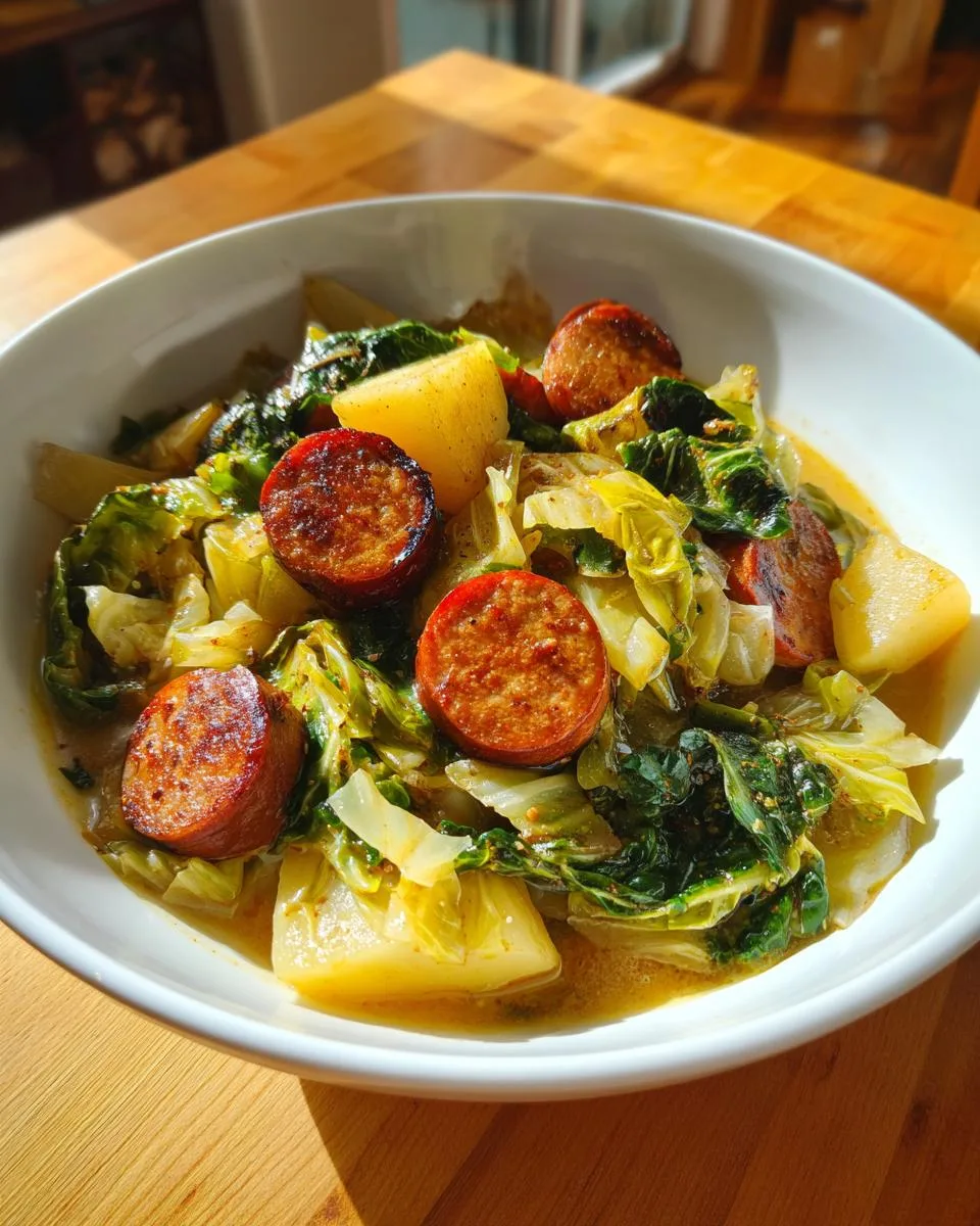 Smoked Sausage Cabbage Soup - detail 2
