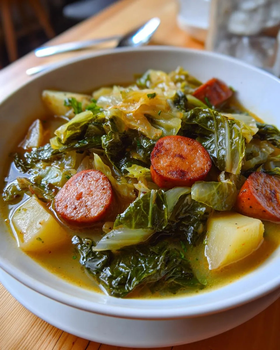 Smoked Sausage Cabbage Soup - detail 3