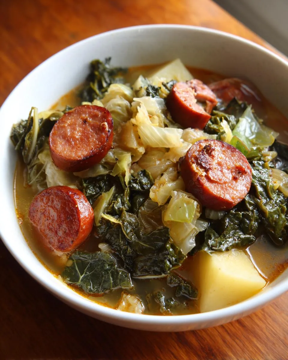 Smoked Sausage Cabbage Soup - detail 4