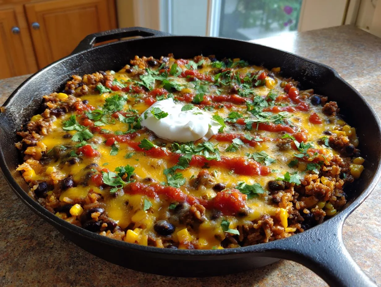 30-Minute Taco Rice Skillet Your Family Will Devour