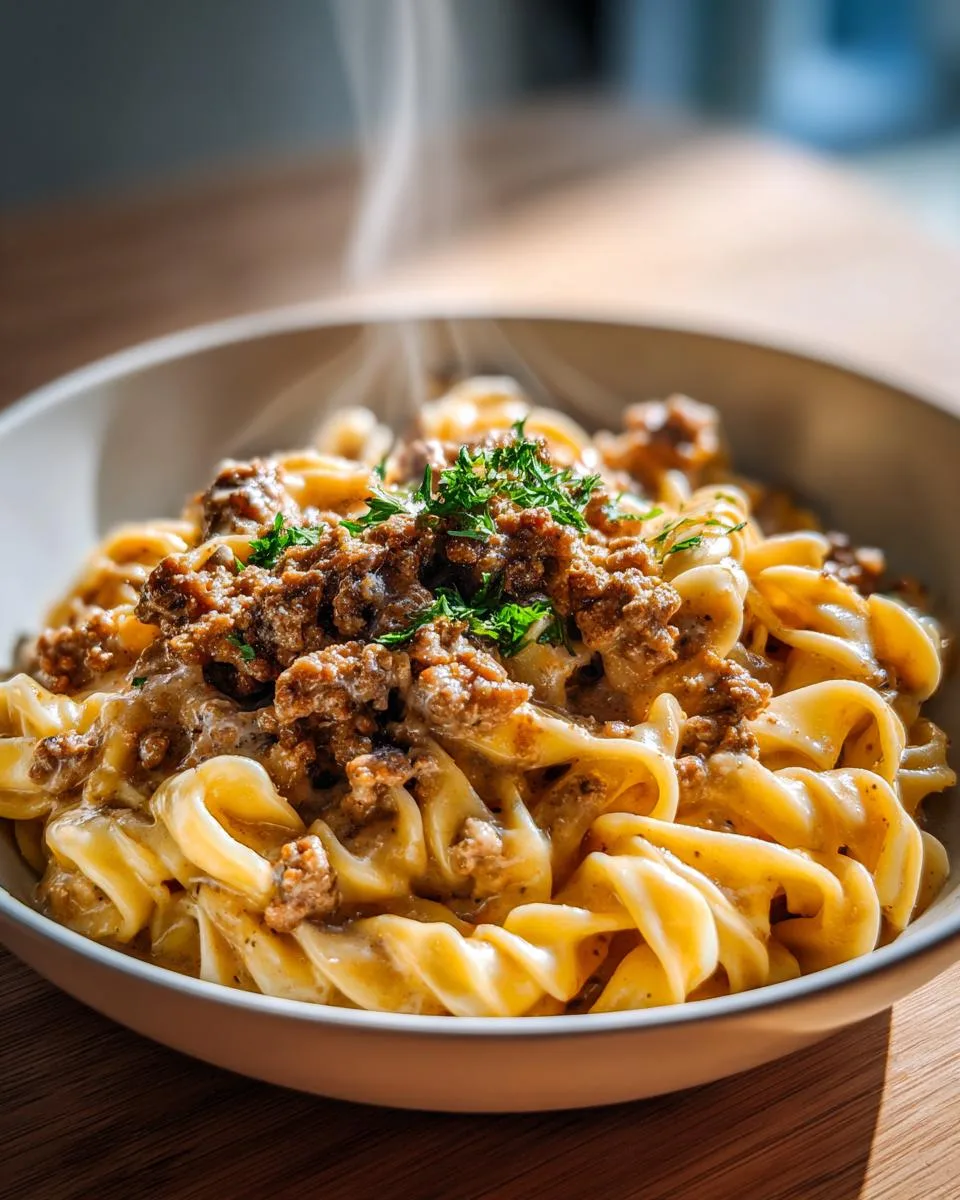 Tasty Ground Beef Stroganoff - detail 4