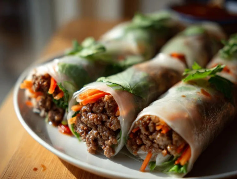 Thai Fresh Basil Beef Rolls
