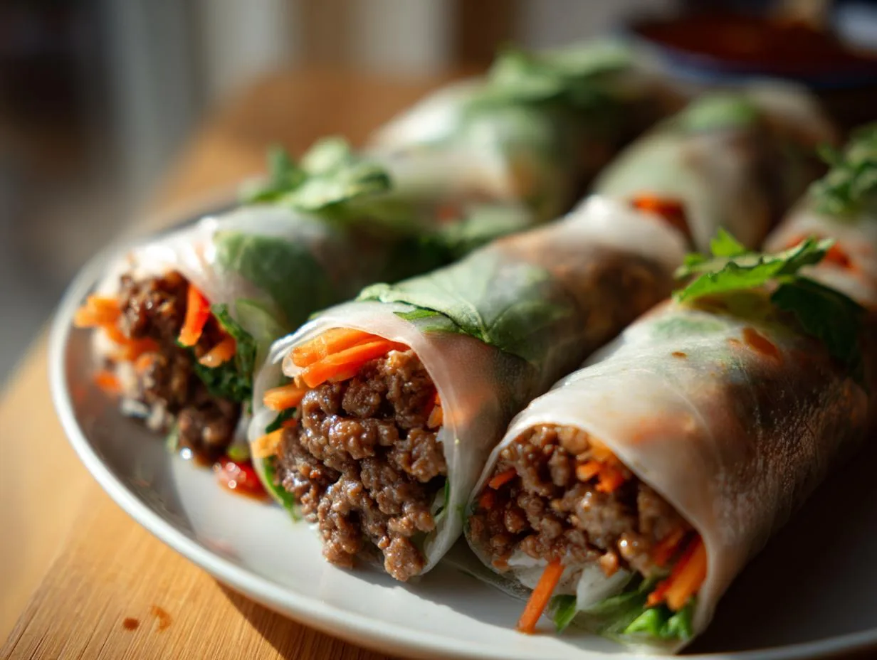 30-Minute Thai Fresh Basil Beef Rolls You’ll Crave