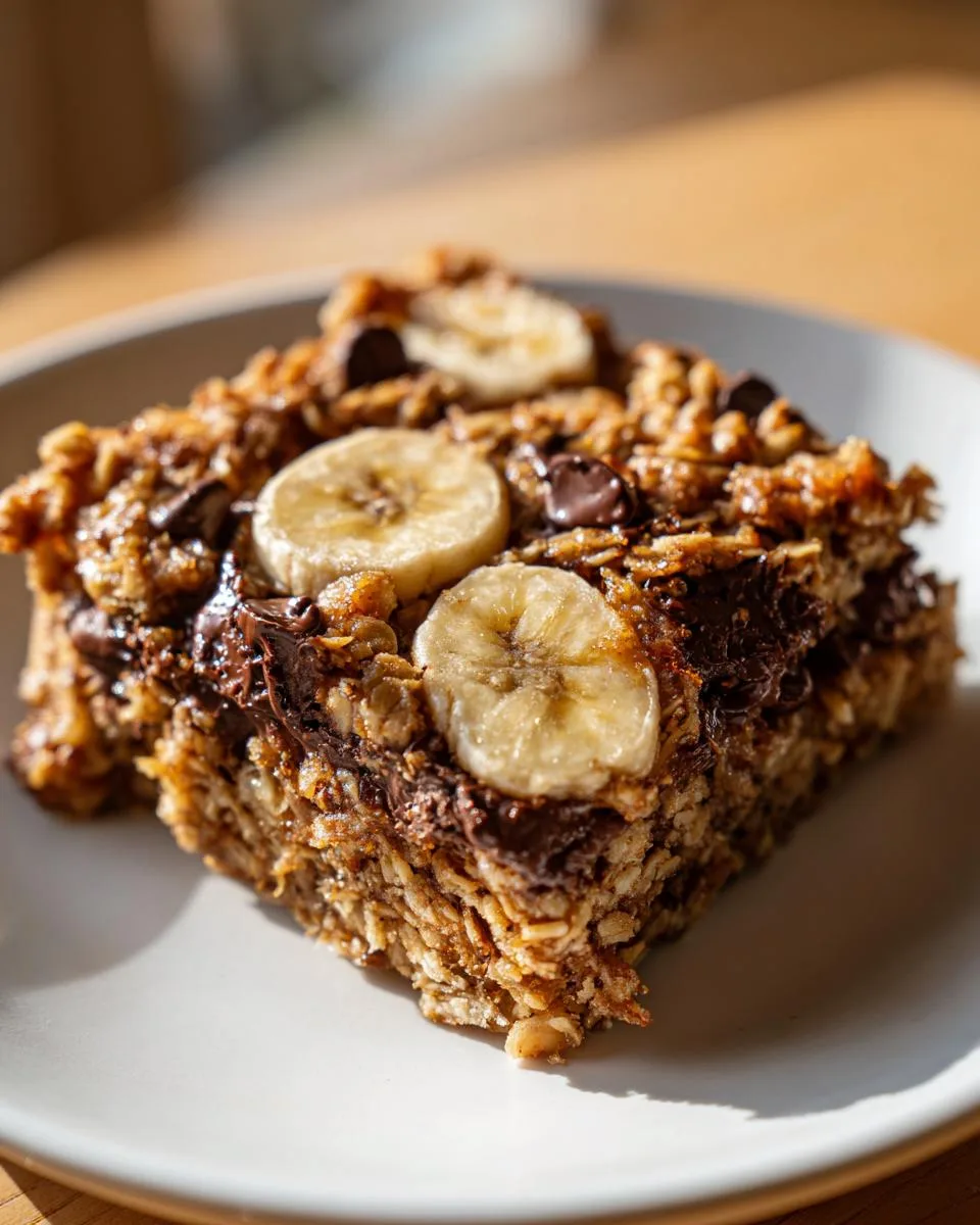 banana oatmeal bars - detail 3