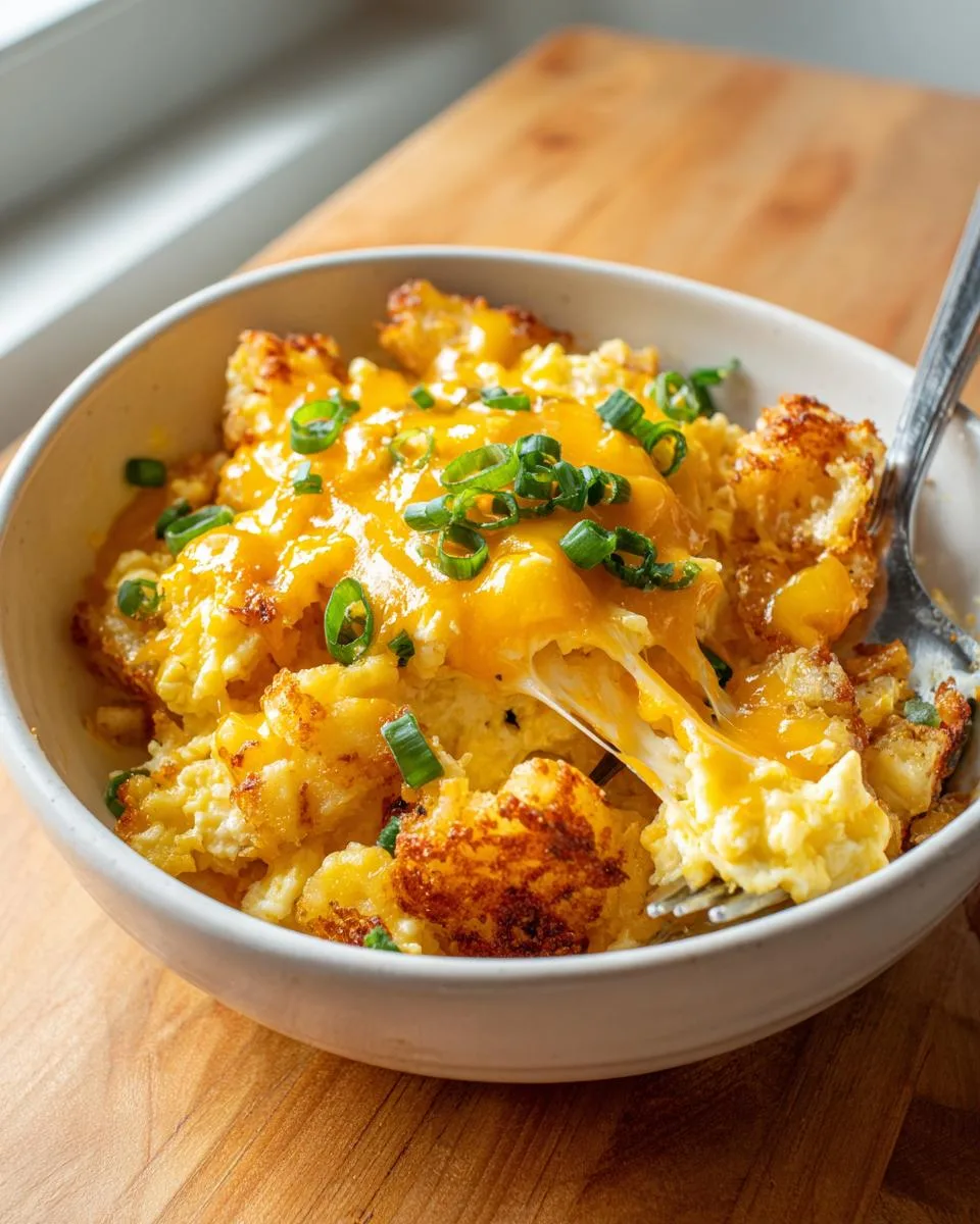 cheesy potato egg scramble - detail 4