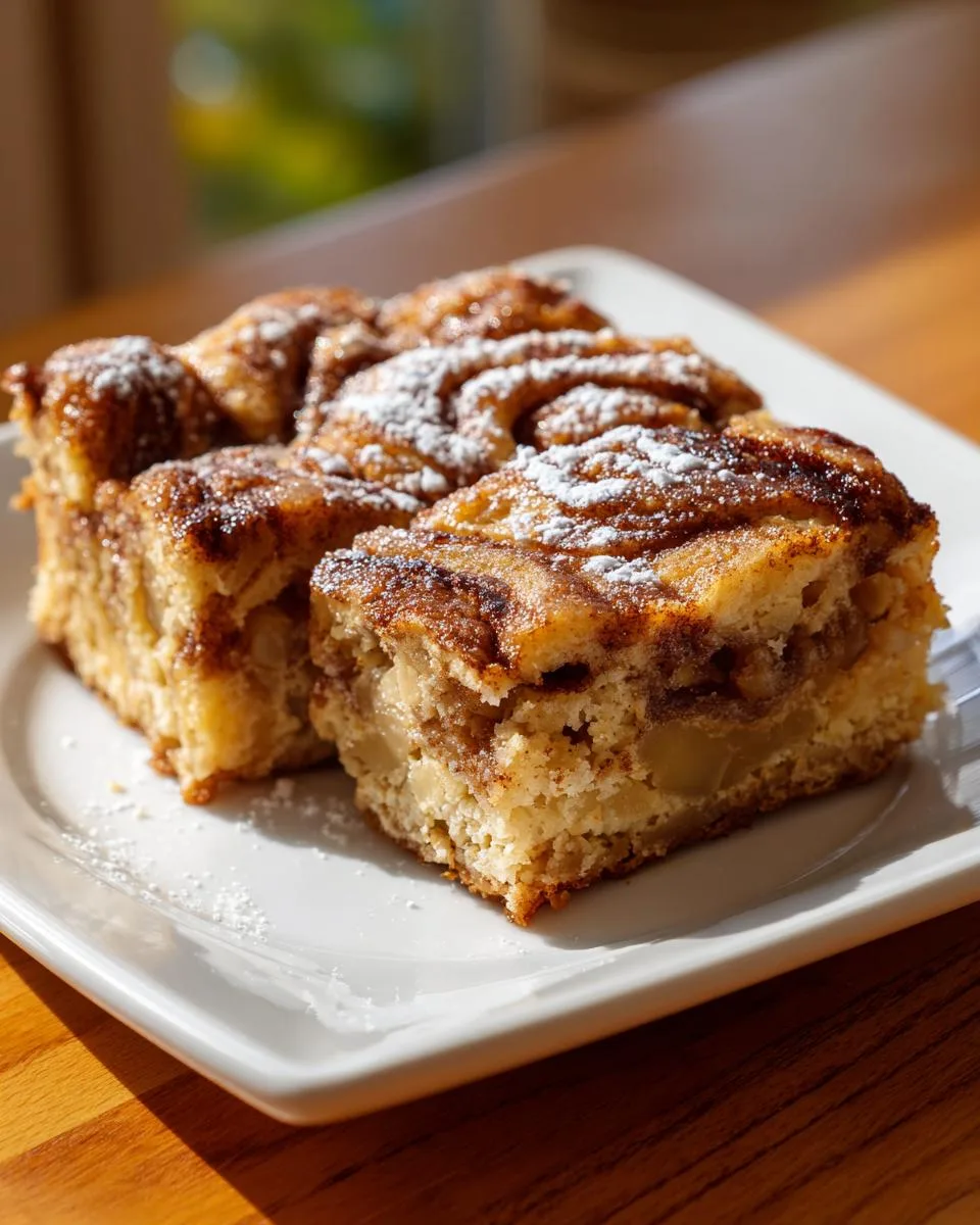 cinnamon roll baked oatmeal square - detail 4