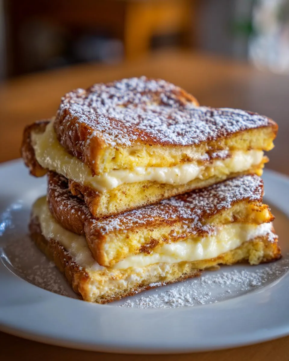 cream cheese stuffed french toast - detail 3