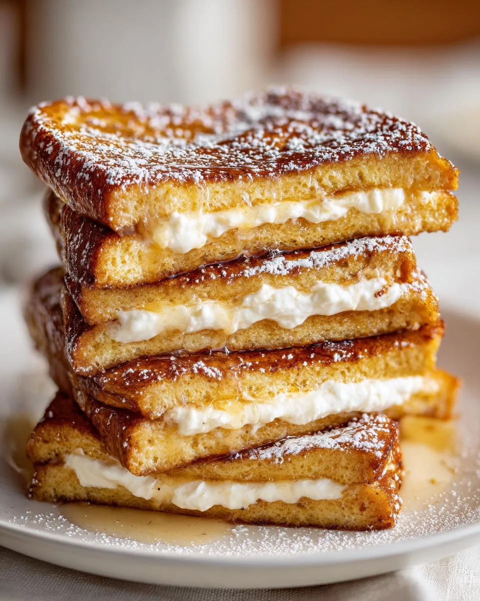 cream cheese stuffed french toast - detail 4