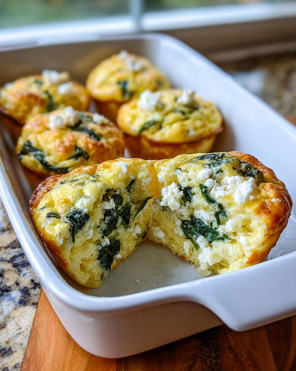 eggs spinach feta muffins - detail 4