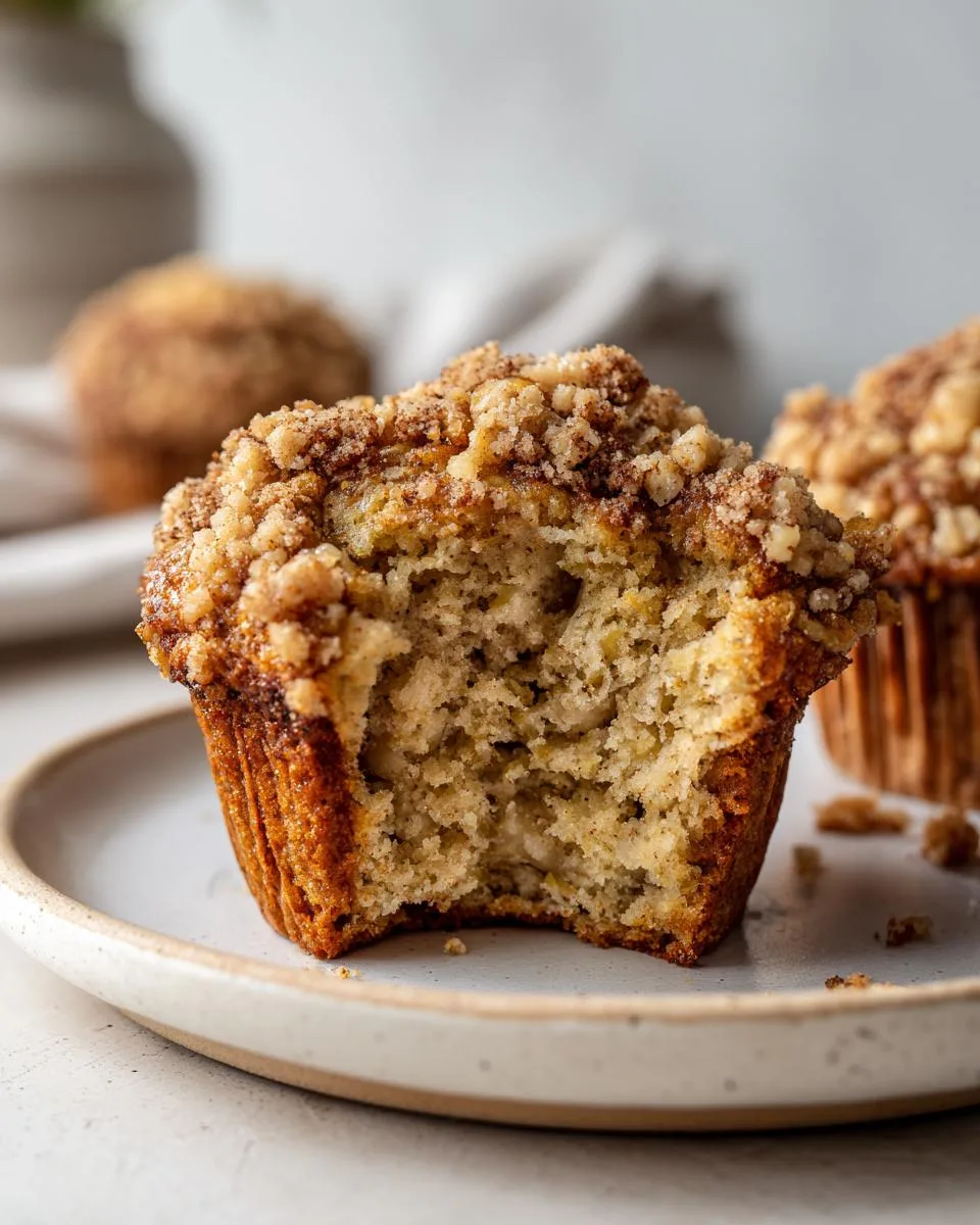 healthy banana oatmeal muffins - detail 4