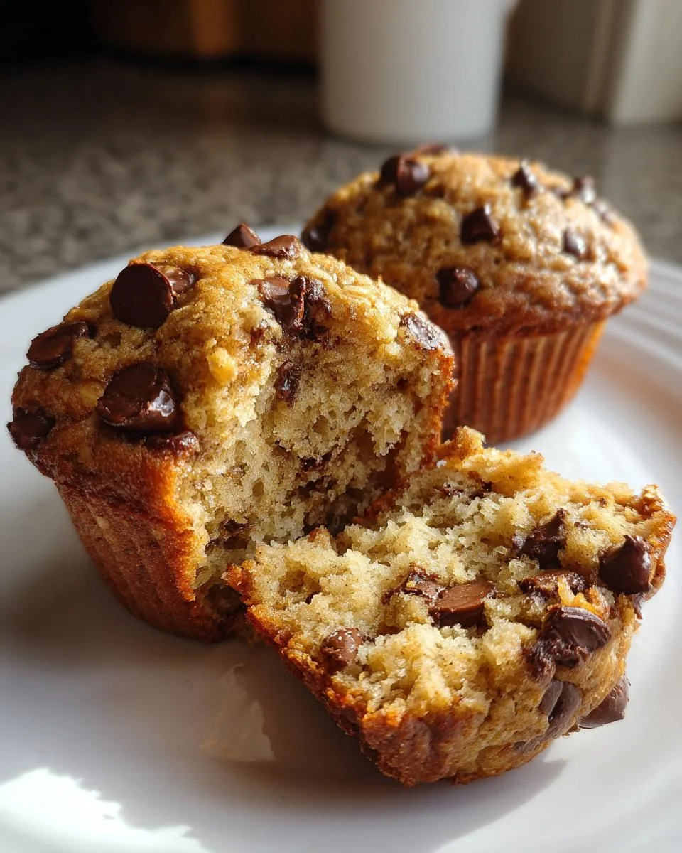 oatmeal chocolate chip morning muffins - detail 4
