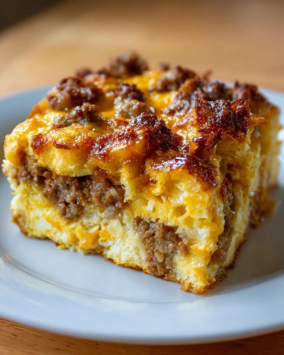sausage and egg casserole - detail 1